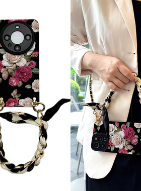 vivo斜挎x100手机壳彩色花pro丝巾z适y用s硅x90胶ultra软9壳plus全8包7防6摔5时4尚3小2众1女g高t级0活e力t