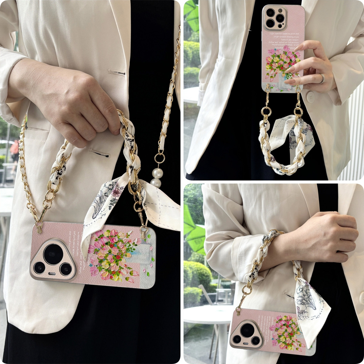 女款全包硅胶软壳时尚斜挎防摔