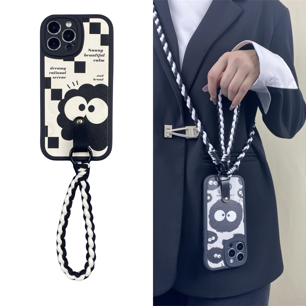 女款全包硅胶软壳时尚斜挎防摔