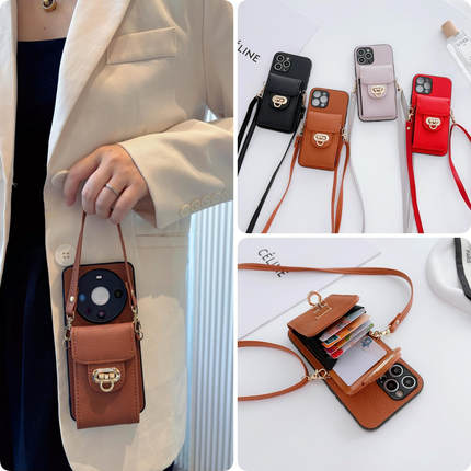 reno14pro纽扣13零钱包手机壳g适用oppo斜+挎s卡e包k皮f质z挂ace绳r全plus包9防8摔7新6款5时4尚3标2准1/0