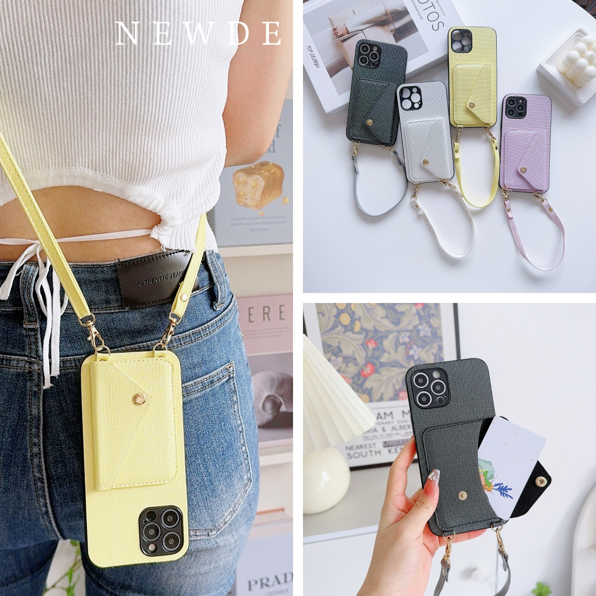 女款全包硅胶软壳时尚斜挎防摔