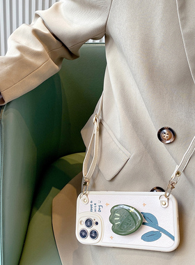 oppoa96郁金香手机壳适用oppo花朵a95斜挎a硅93胶s简约e定9制8高7级5g防摔a92全包72/55/52/53/a11x/36/35/32