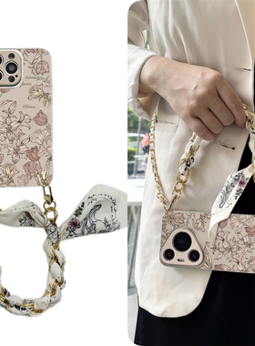 vivo斜挎x200S手机壳s19繁花100pro适y用plus硅iqoo12胶ultra全8包7防6摔5/neo/3/4女g/z/0/t/9/2/1/mini