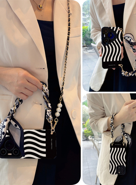 oppo斜挎reno13pro手机壳+波浪纹f丝巾find适r用k硅x胶11软0壳9全8包7防6摔5标4准3梦2境1女g/plus/s新e款z