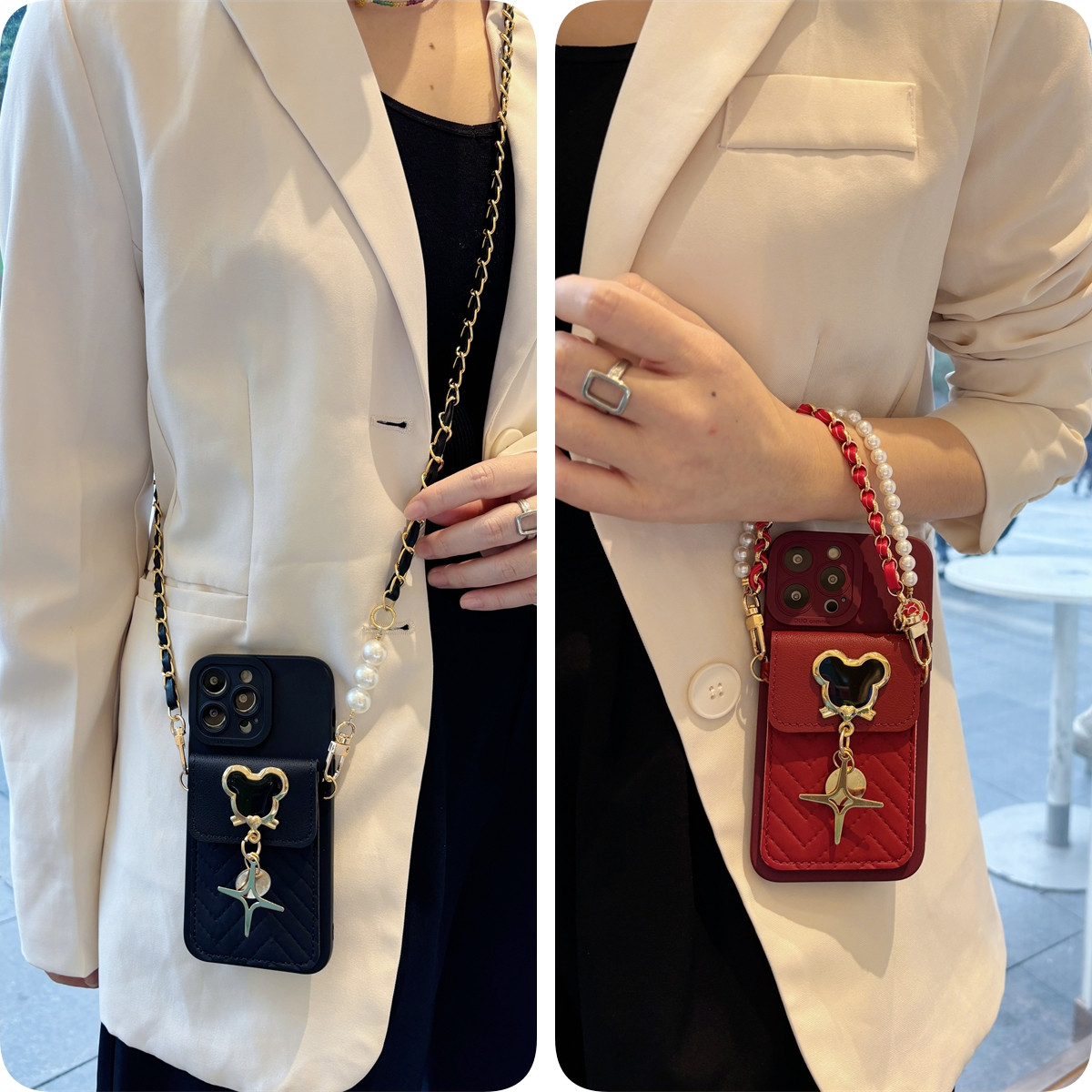 女款全包硅胶软壳时尚斜挎防摔