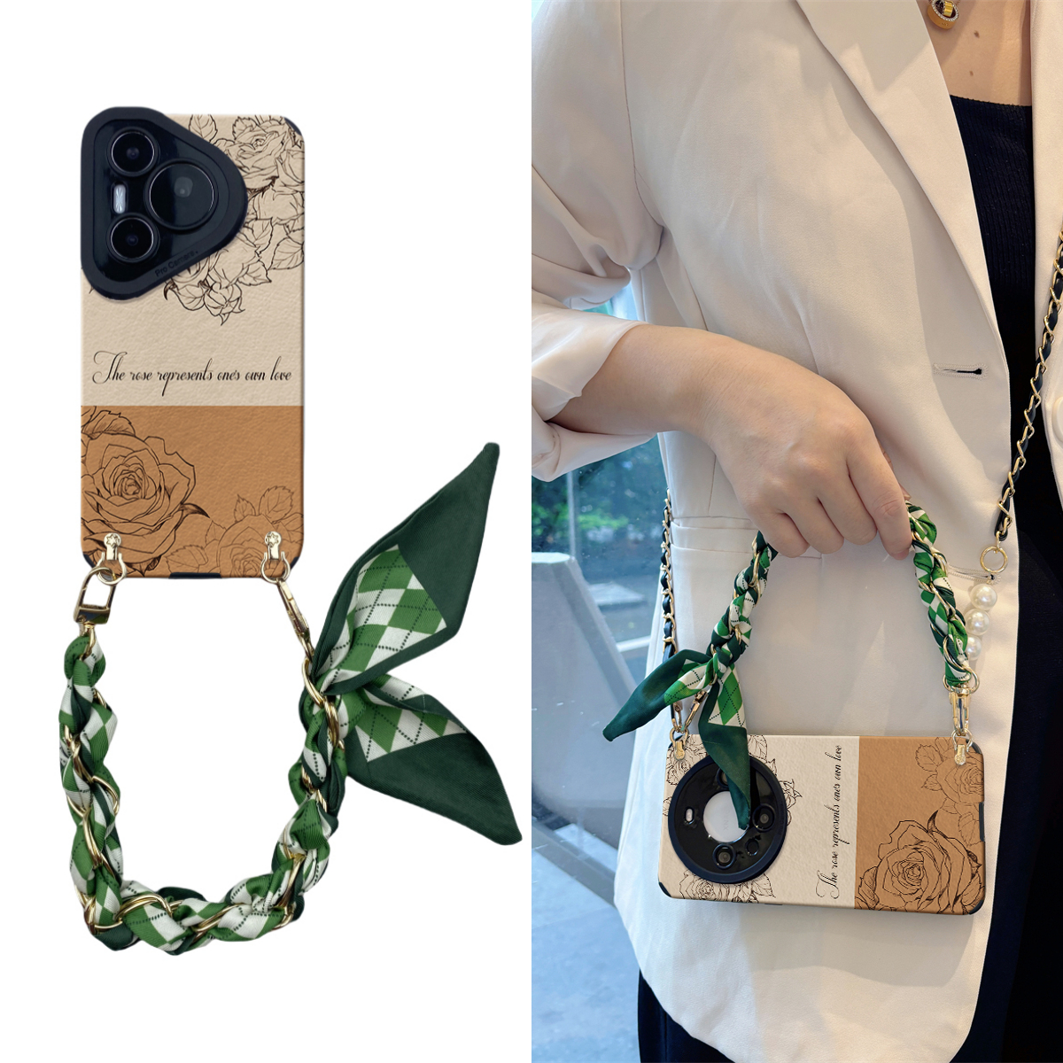 女款全包硅胶软壳时尚斜挎防摔