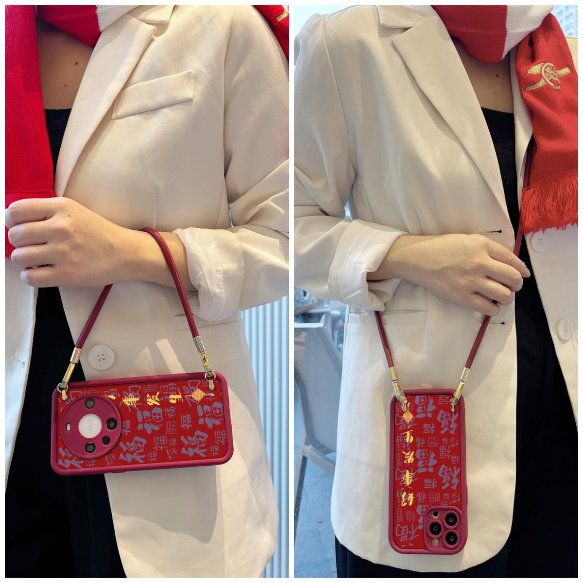 女款全包硅胶软壳时尚斜挎防摔