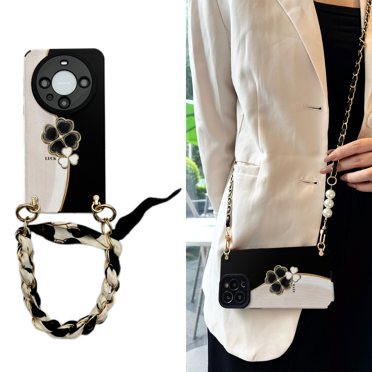 女款全包硅胶软壳时尚斜挎防摔