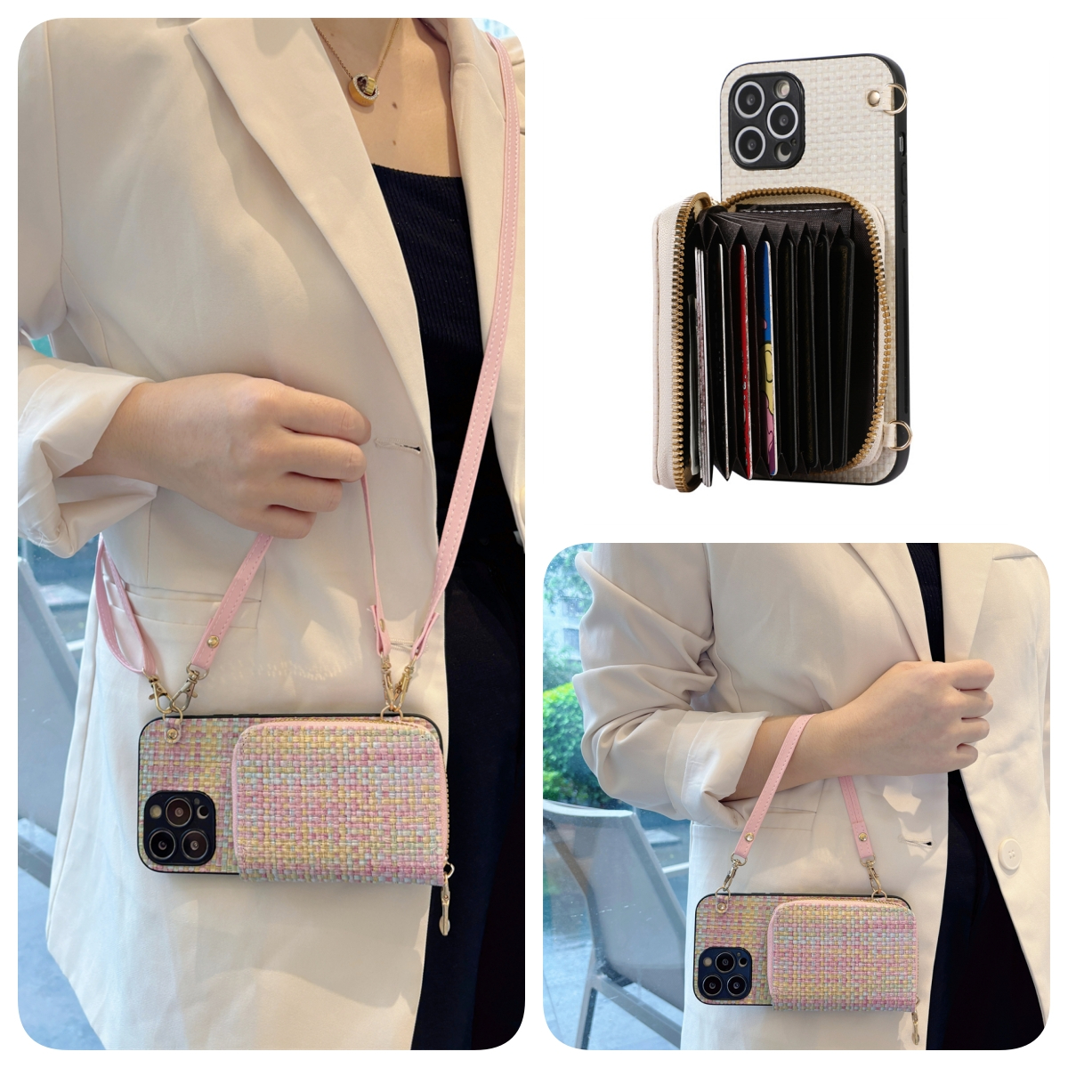 女款全包硅胶软壳时尚斜挎防摔