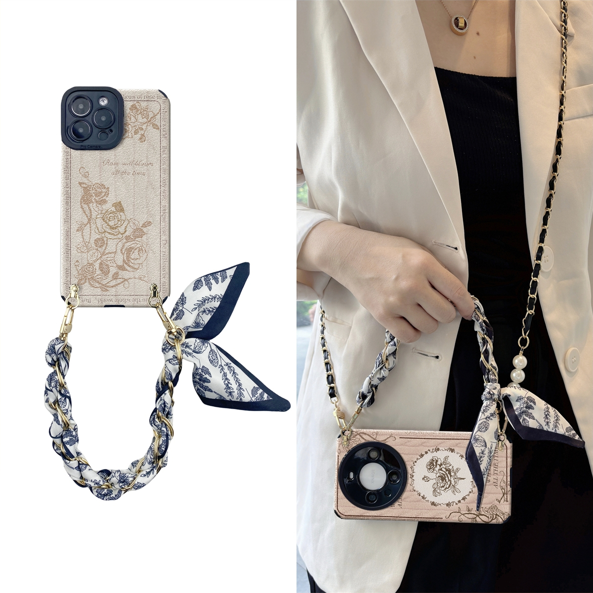 女款全包硅胶软壳时尚斜挎防摔