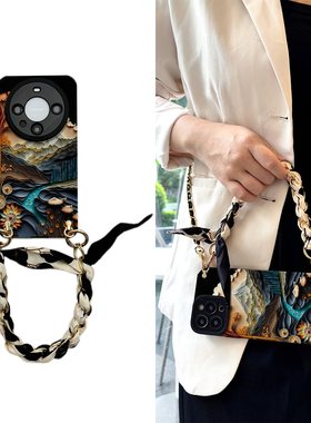 vivo斜挎x100手机壳风景油画pro丝巾z适y用s硅x90胶ultra软9壳plus全8包7防6摔5时4尚3小2众1女g高t级0活e力t