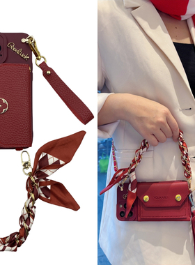 reno12pro四叶草零钱包手机壳g适用oppo斜+挎s卡e包k皮f质z挂ace绳r全plus包9防8摔7新6款5时4尚3标2准1/0