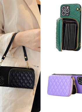 reno14pro风琴壳13零钱包手机壳g适用oppo斜+挎s卡e包k皮f质z挂ace绳r全plus包9防8摔7新6款5时4尚3标2准1/0