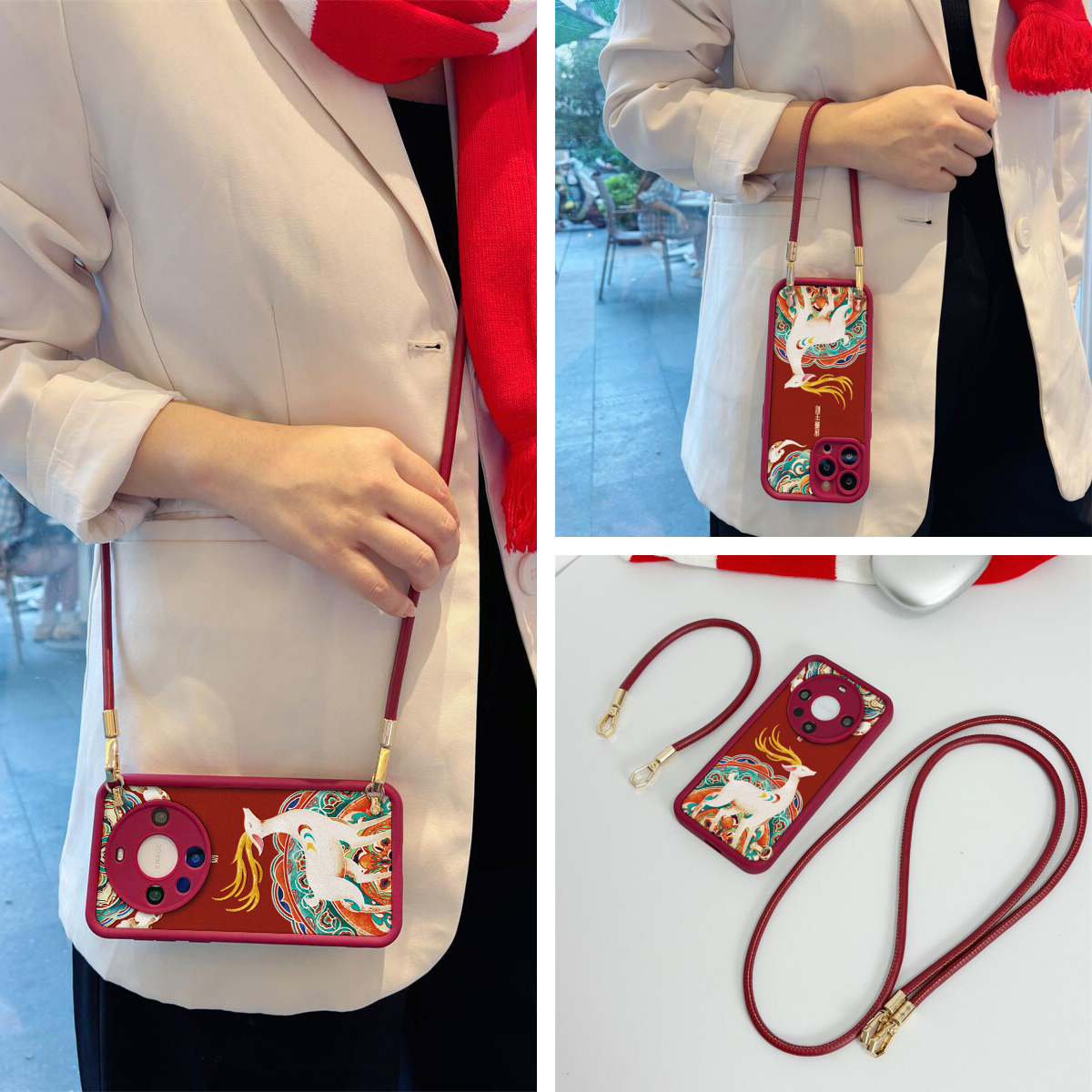 女款全包硅胶软壳时尚斜挎防摔