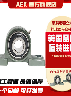 美国AEK轴承UKP311进口126高速313带顶丝314外球面315静音316