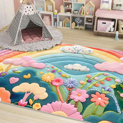 床边毯卧室地毯家用床下新款小清新地垫卧室榻榻米地上睡觉专用垫