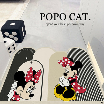 米奇入户门地垫进门门口脚垫家用玄关可裁剪耐脏耐磨防滑进门垫子