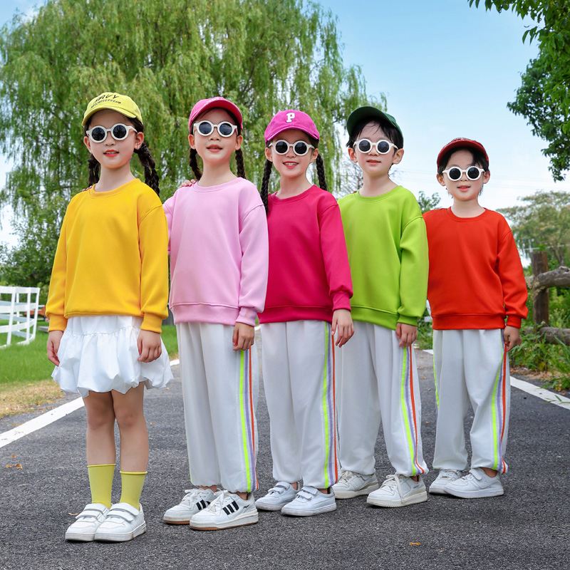 儿童啦啦队演出服秋季运动会套装