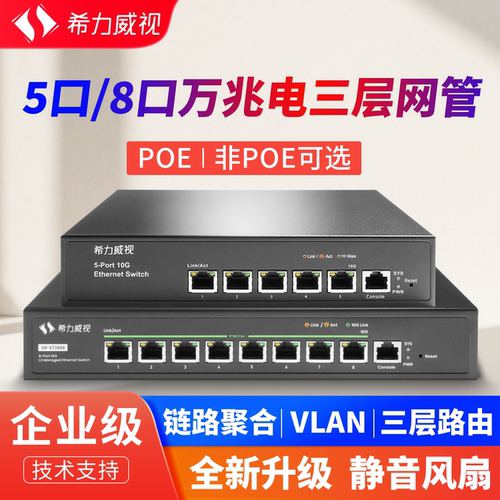 希力威视全万兆电交换机三层网管
