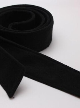 秋冬毛呢大衣腰带 双面仿毛呢布料布条打蝴蝶结绑带黑色女士腰带