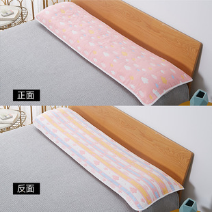 双人A类全棉枕巾1.2米1.5米1.8米长枕头巾纱棉纯棉老粗布加长加厚