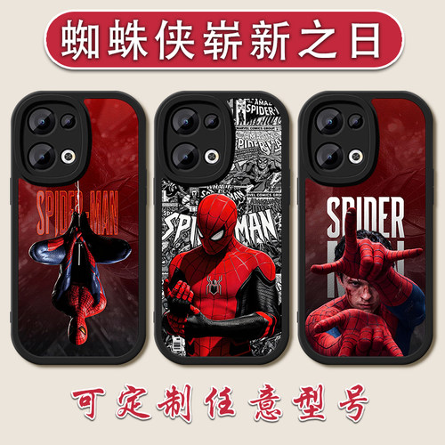 蜘蛛侠崭新之日手机壳适用于OPPOreno1615小羊皮1413漫威周边1211PRO彼得帕克10硅胶97SE软壳8防摔6