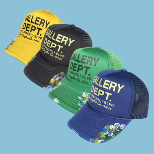 GALLERY DEPT.帽子GP涂鸦网眼潮牌棒球帽卡车司机鸭舌帽男女款夏