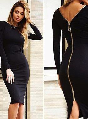 2018 Women Pencil Dress Casual Bandage Bodycon Party Dresses