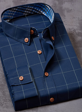 Fashion Men s Shirt Casual Plaid Cotton shirts for men男衬衫