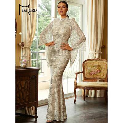 Sequin Evening Dress Party Prom Mermaid Dresses Long Gown