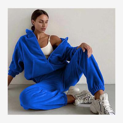 欧美运动服卫衣2件套装女