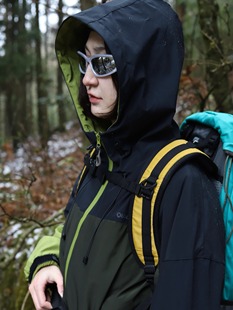 2025春季 机能风户外三防外套山系复古连帽夹克徒步防风防水冲锋衣