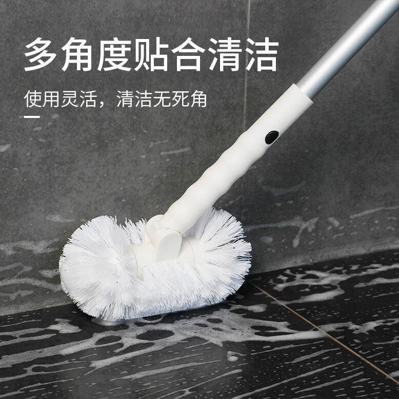 长柄硬毛地刷浴室马桶缝隙清洁刷家用地面去污清扫工具