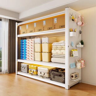 家用货架多层置物架超市快递收纳置物架办公室可移动铁架展示柜