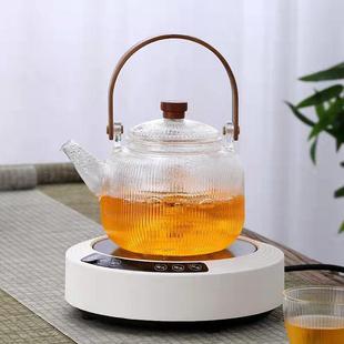 玻璃煮茶炉烧陶水壶家用 提梁壶电煮炉34456煮茶蒸汽茶壶茶具套装