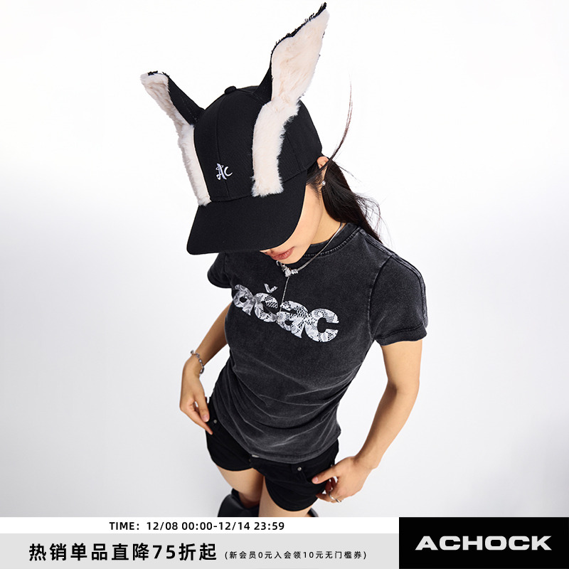 【Achock官方店】潮牌小恶魔耳朵棒球帽美式街头小狗耳朵鸭舌帽