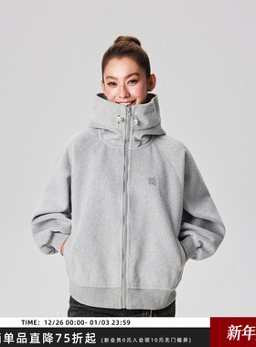 【Achock官方店】acac系列加绒加厚高领帽衫外套新款简约连帽卫衣