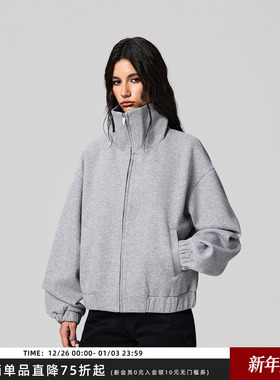 【Achock官方店】基础款简约灰色空气层外套秋冬立领高领保暖卫衣