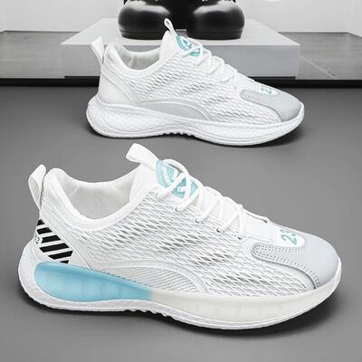 男鞋夏季单网透气薄款网面运动鞋青少年初中学生爆米花休闲跑步鞋