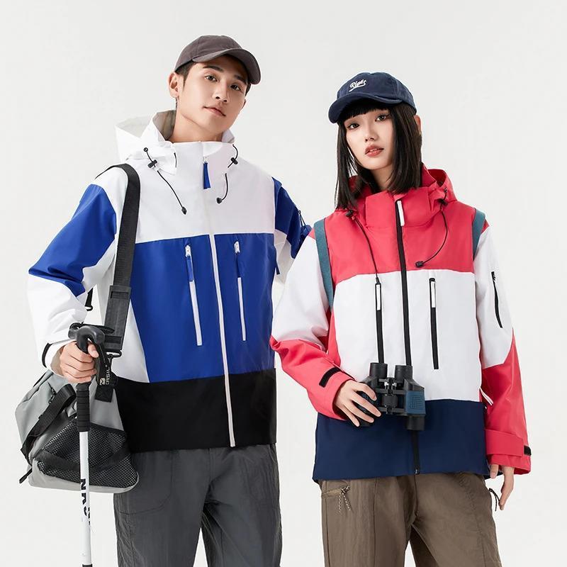 户外冲锋衣男女外套秋冬新款三合一奥绒可拆卸内胆防水登山服