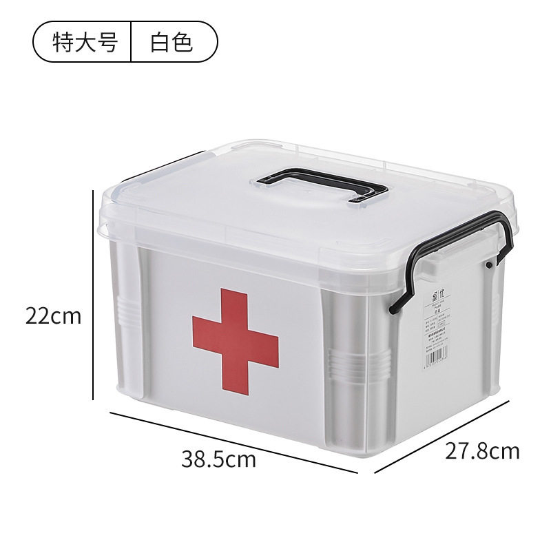 透明简约手提医药箱｜防尘医用