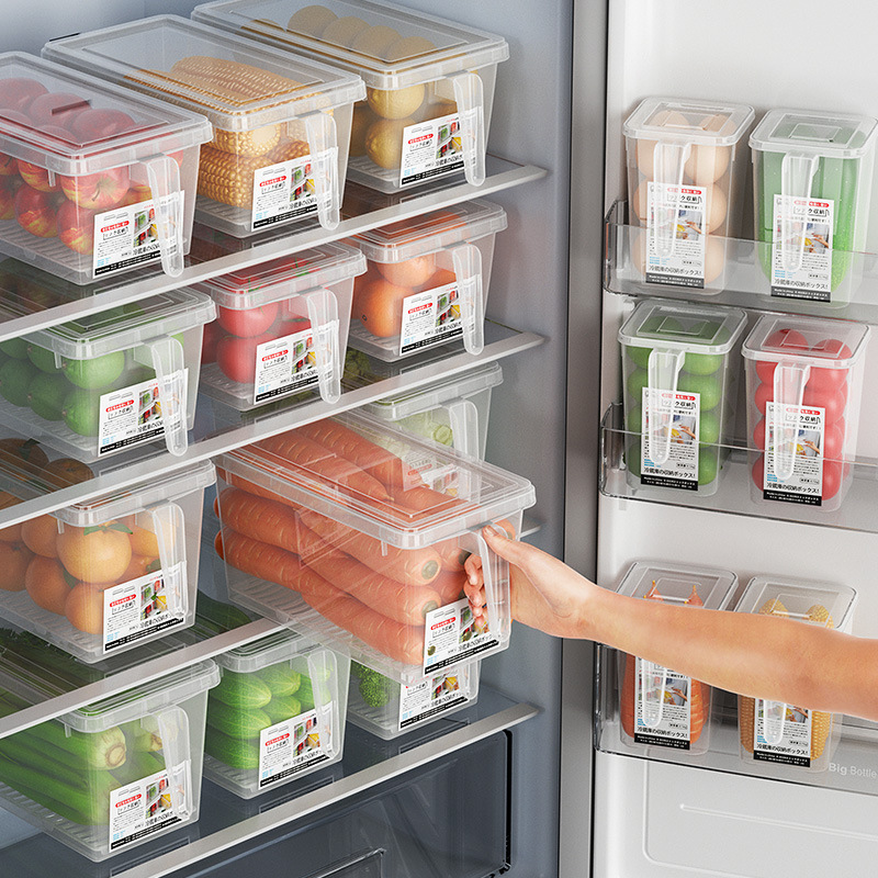 食品级冰箱收纳盒保鲜盒厨房蔬菜水果整理盒冷冻鸡蛋收纳盒大容量 收纳整理 冰箱分隔板 原图主图