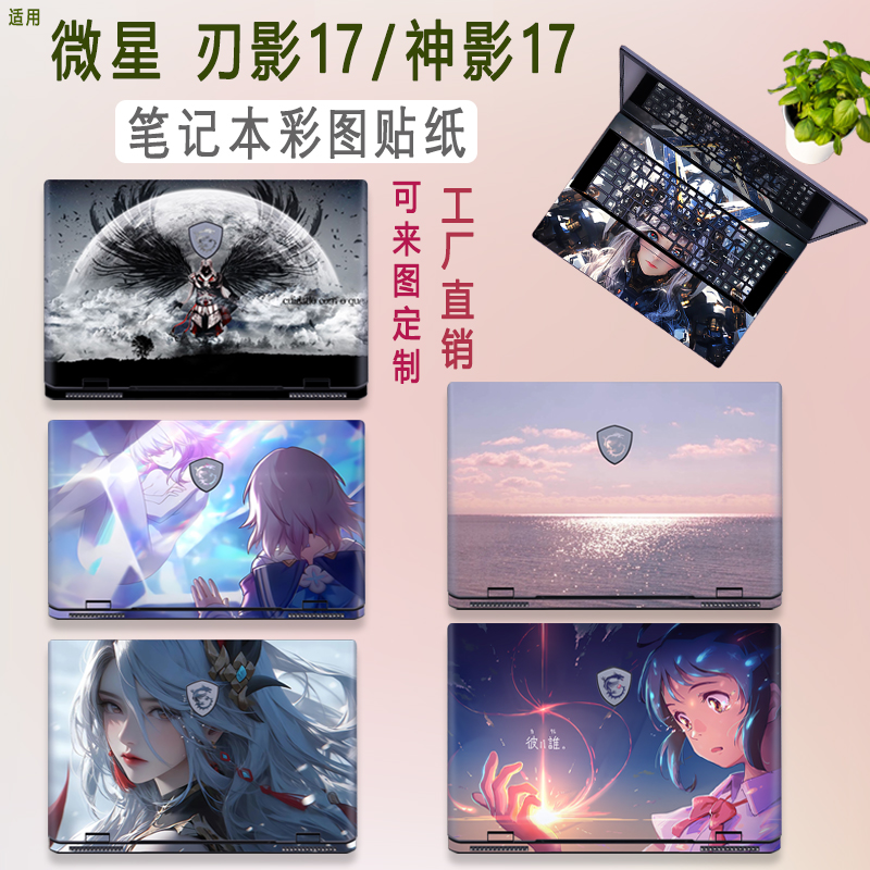 微星笔记本彩图贴纸来图定制