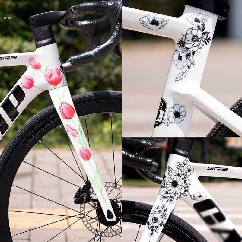 自行车贴纸涂装印花装饰公路山地车车架改装贴纸防水防晒遮挡划痕