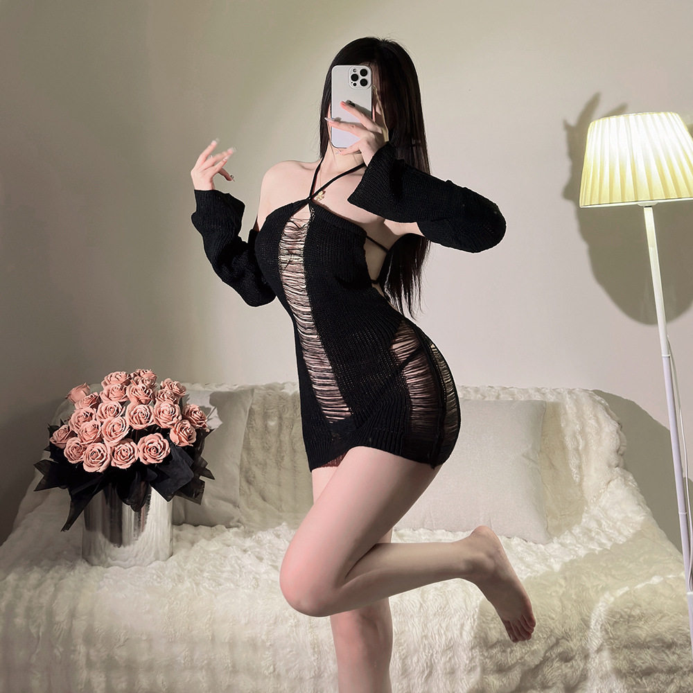 夜店制服包臀裙紧身性感毛衣晴趣内衣房高级潮情趣取事新款衣服逗
