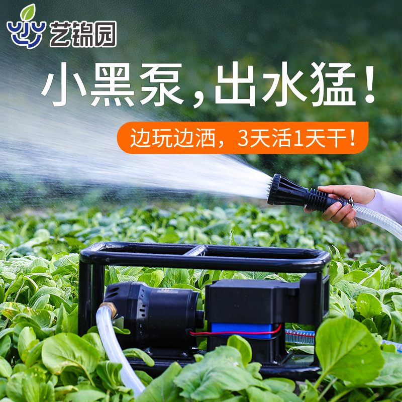 水泵锂电抽水浇菜神器自吸电动充电式12v24v直流农用大功率抽水机-封面