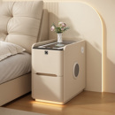 超窄智能床头柜轻奢高级感多功能家用卧室小型现代简约岩板床边柜