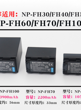 适用于索尼NP-FH50 NP-FH70 NP-FH100电池摄像机充电器FH30 FH40 FH60 FH90 HDR-SR12E XR100E 520E 电板座充