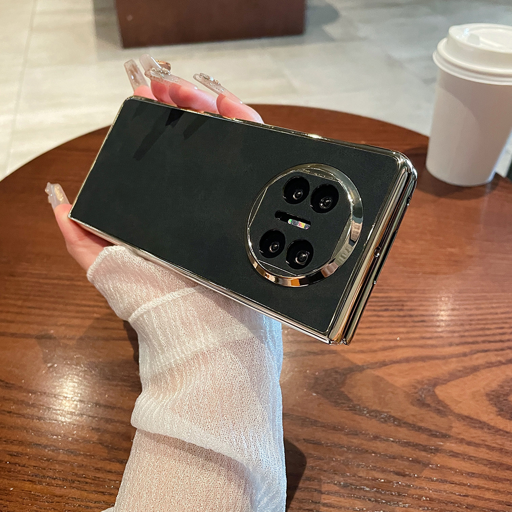 适用轻奢电镀翻毛皮华为mate手机