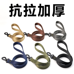 军绿加长狗狗牵引绳抗拉单绳大型中型犬绳狗绳加厚专用金毛帆布绳
